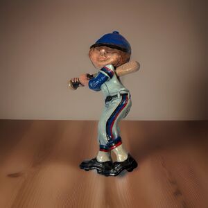 Vintage 1979 Handcrafted Ceramic Baseball Player Wall Plaque